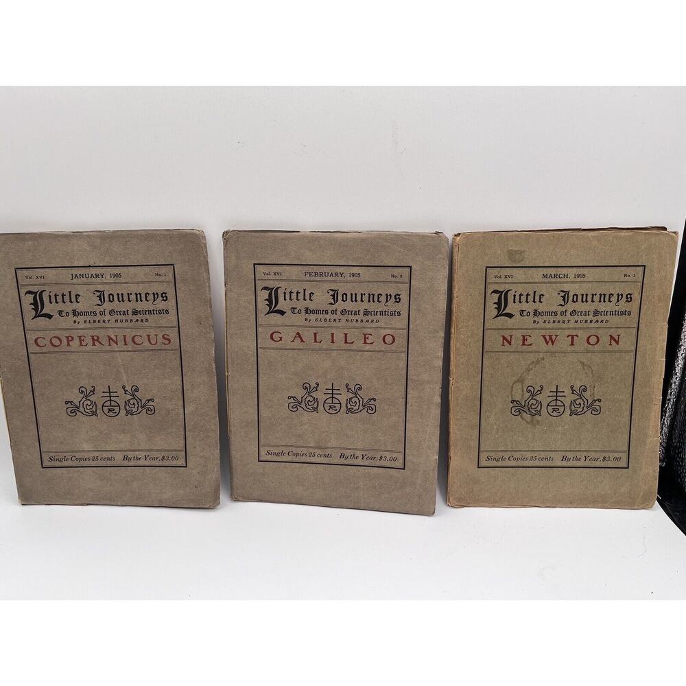 Lot Of 11 Elbert Hubbard 1905 Little Journeys To Homes Of Great Scientists